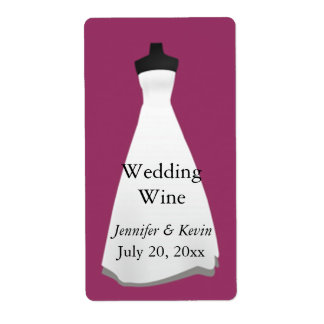 Boda de vestir boda Mini etiqueta de vino