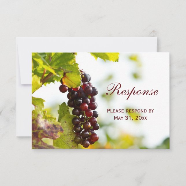 Boda de viña Boda de viña Tarjeta de respuesta RSV (Anverso)