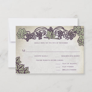Boda de viñedo vintage Art Nouveau RSVP
