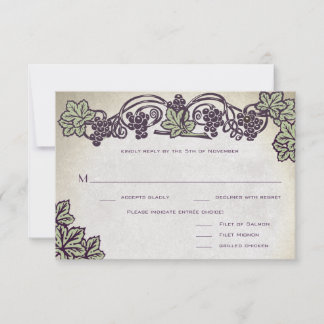 Boda de viñedo vintage Art Nouveau RSVP