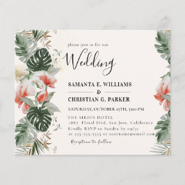 Boda de volante de Palm Greenery Tropical Presupue