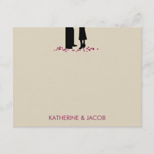 Boda de Votos Románticos Tarjetas de agradecimient
