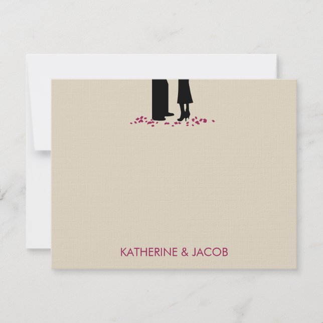 Boda de Votos Románticos Tarjetas de agradecimient (Anverso)
