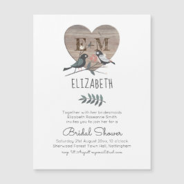 Boda de Woodland Cardíaca grabada Ducha de novia