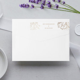 Boda de Wreath Premium Elegant Gold Monogram