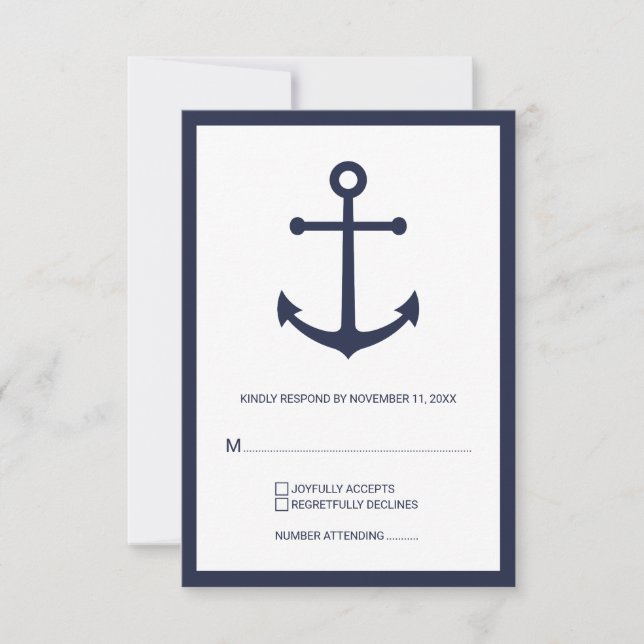 Boda del Ancla Azul de la Marina Náutica RSVP (Anverso)