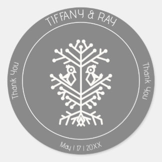 Boda del árbol de la vida gracias Pegatina