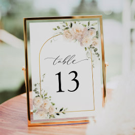 Boda del arco floral de la rosa blanca Boho Número