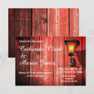 Boda del Barn Rojo del País - Invitación