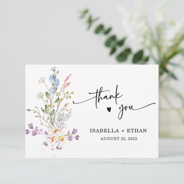 Boda del Boho de Flor Silvestre Personalizado (Anverso de pie)