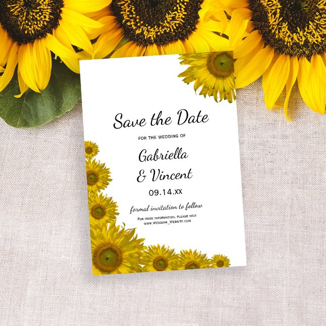 Boda del borde del girasol Guardar la Invitación d (Subido por el creador)