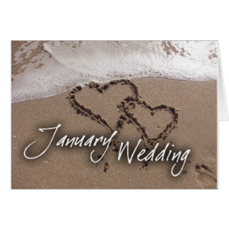 Boda del destino de la playa de enero
