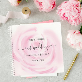 Boda del libro de invitados flor rosa rosa rosa ro