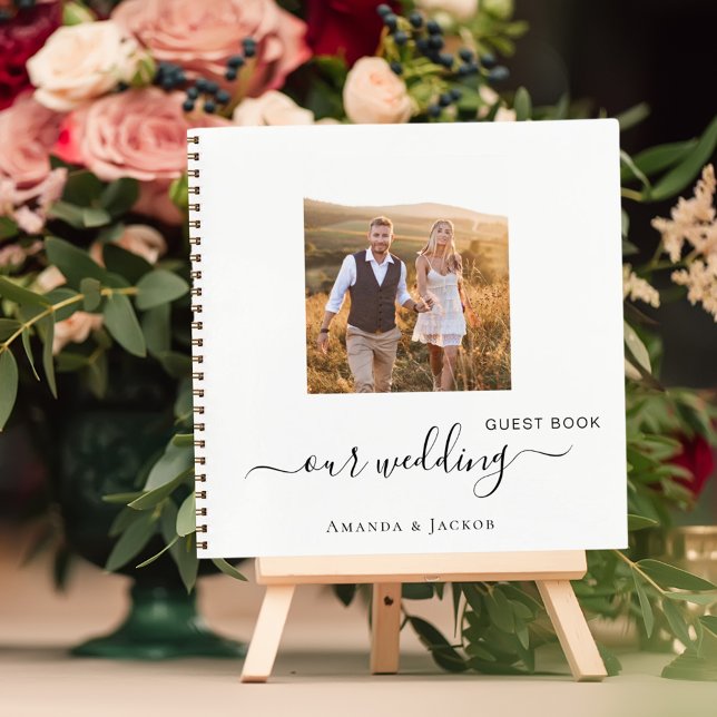 Boda del libro de invitados foto blanco negro mode (Subido por el creador)