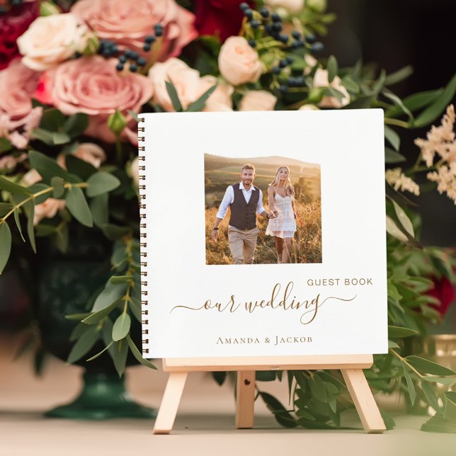 Boda del libro de invitados foto de oro blanco mod (Subido por el creador)