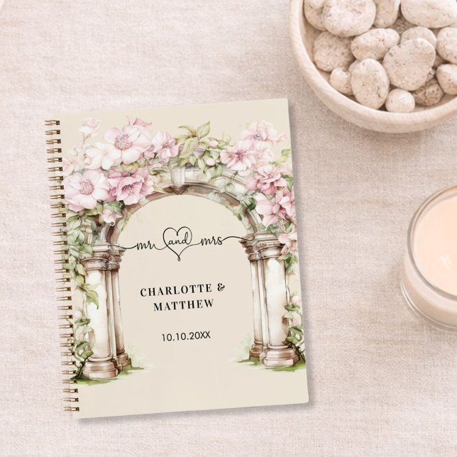 Boda del libro de invitados mr mrs corazón rosa fl (Subido por el creador)