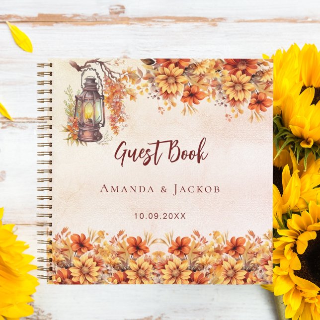 Boda del libro de invitados otoño país naranja (Subido por el creador)