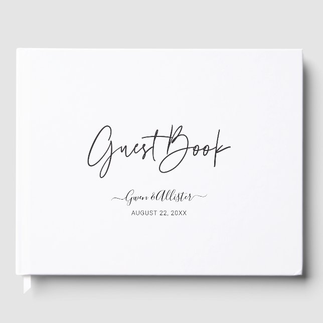 Boda del libro invitado Asistencia Guestbook Decor (Anverso)