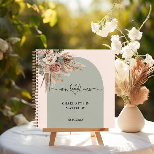 Boda del libro invitado mr mrs marea rosa del cora