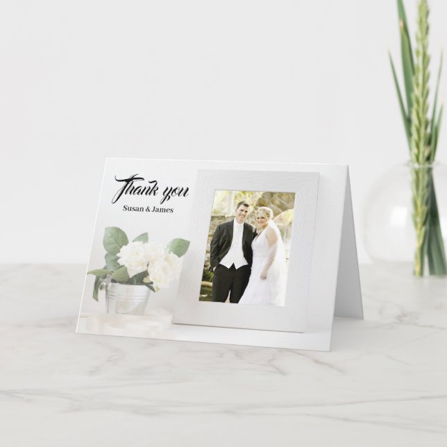 boda del marco fotográfico de plantilla gracias, (Anverso)