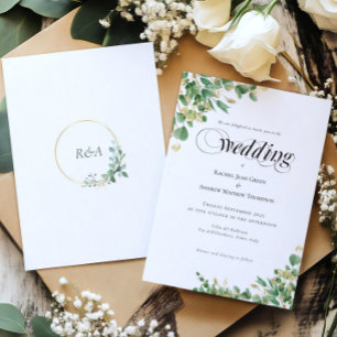 Boda del Monograma de Oro Eucalyptus