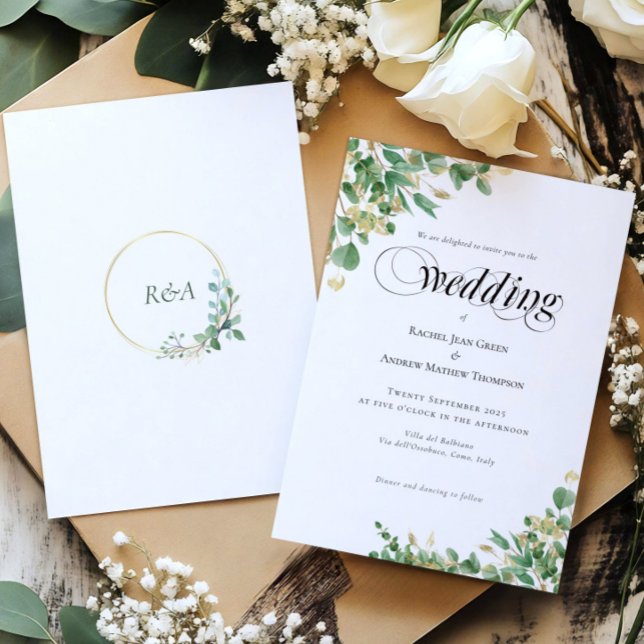 Boda del Monograma de Oro Eucalyptus (Subido por el creador)