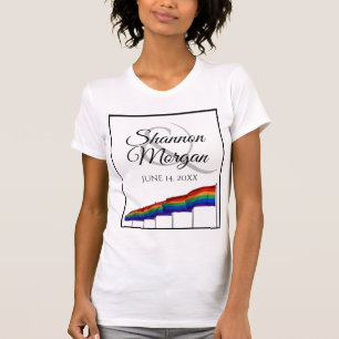 Boda del Orgullo Gay Banderas arcoiris camiseta