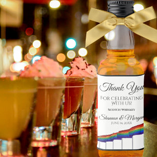 Boda del Orgullo Gay Mini Etiqueta del frasco de l