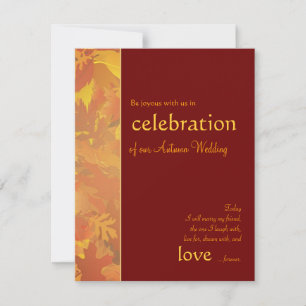 Boda del otoño - invitaciones contemporáneas de la