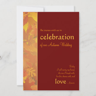 Boda del otoño - invitaciones contemporáneas de la