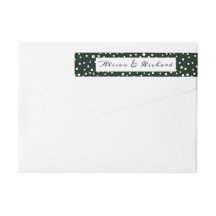 Boda del patrón de puntos de polka verde y blanco