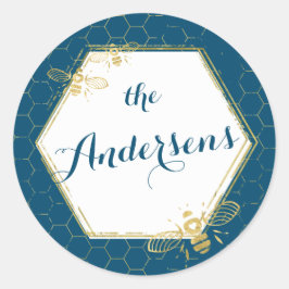 Boda del Pegatina de nombres personalizados de col