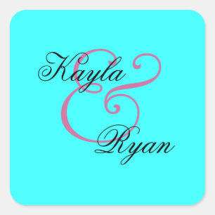 Boda del Sello para sobres Aqua Turquoise