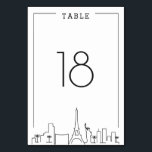 Boda del Skyline Las Vegas Deco | Tarjeta de mesa<br><div class="desc">Una tabla de tarjetas boda única para un matrimonio que tiene lugar en la hermosa ciudad de Las Vegas, Nevada. Cuenta con un número de tabla simplificado que se encuentra sobre una versión estilizada del paisaje único de la famosa ciudad. Este artículo es parte de una colección más grande de...</div>