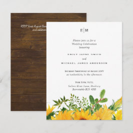 Boda del Sur Rústico de los girasoles del presupue