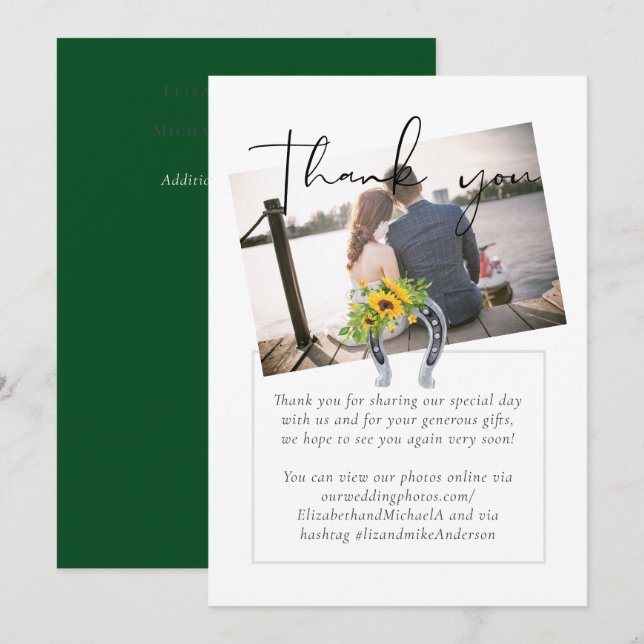 Boda del Sur Rústico de los girasoles del presupue (Anverso / Reverso)