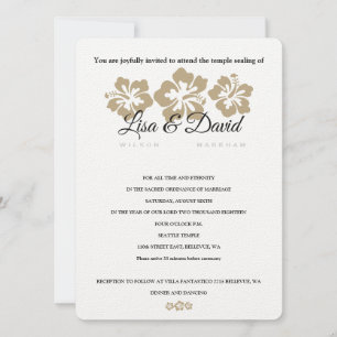 Boda del Templo de Hibiscus de Oro y Invitación a
