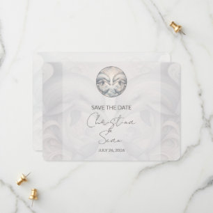 Boda Delfín Moderna Y Alegre Guarda La Tarjeta De 