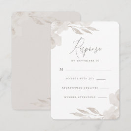 Boda Delicada Neutral Floral y Foliage Rsvp