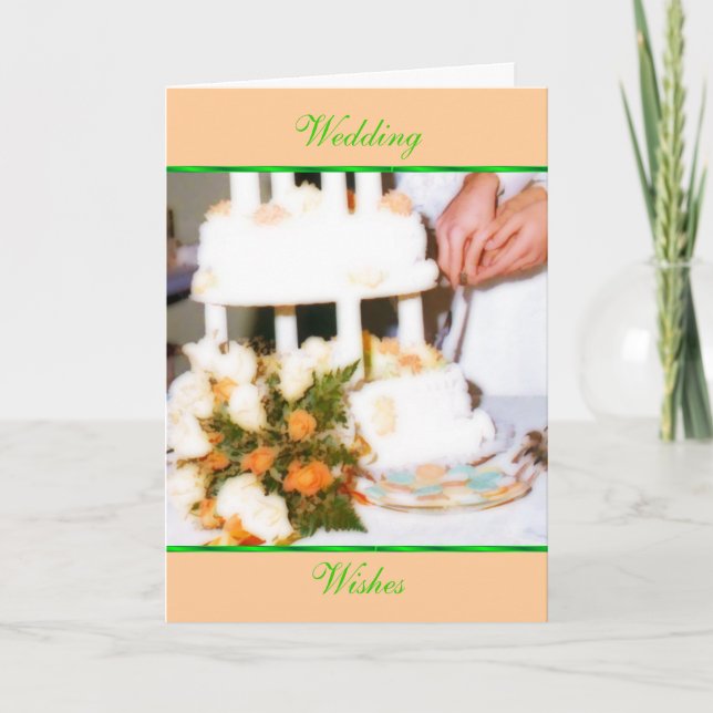 Boda desea plantilla de tarjeta de felicitación (Anverso)