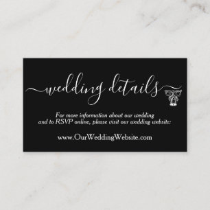 Boda Detalles de tarjeta de visita Minimalista