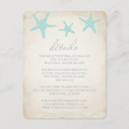 BODA DETALLES Insertar tarjeta - Starfish de playa