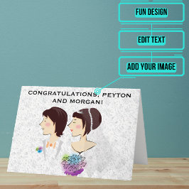 Boda Día felicitación Tarjeta Neutral de Género