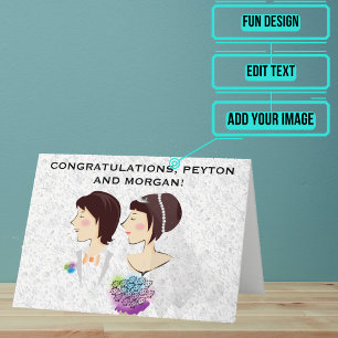 Boda Día felicitación Tarjeta Neutral de Género