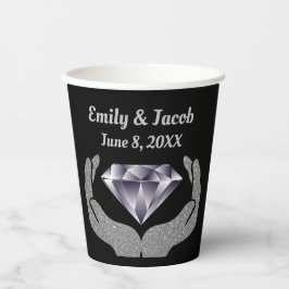 Boda Diamond Hands Vasos de Papel