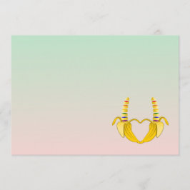 Boda divertida del corazón de plátano gay