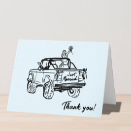 boda Doodle escapate coche Gracias tarjeta