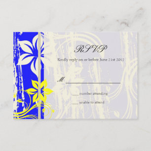 Boda dorada azul cobalto y amarilla RSVP