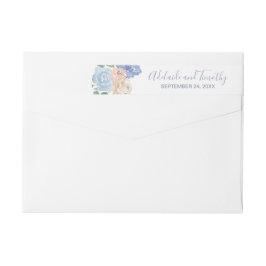 Boda Dusty Blue Florals envuelto alrededor de la e