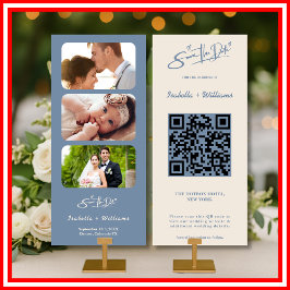 Boda Dusty Blue | Foto Código QR Save the Dates